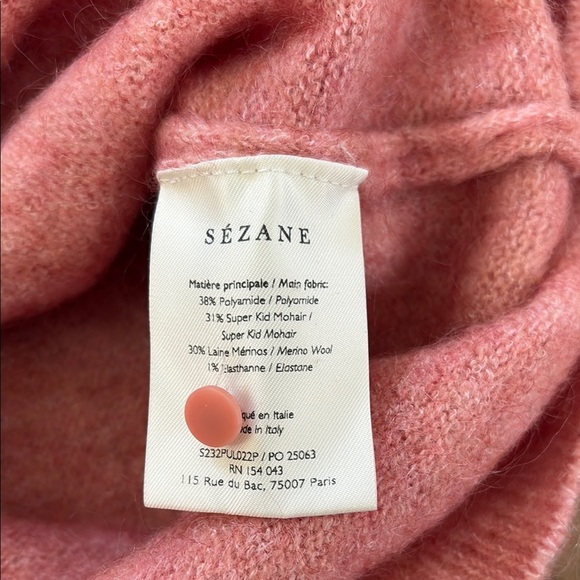 Sezane Louise Jumper Blush Long Sleeve Sweater Size Small - Picture 4 of 5